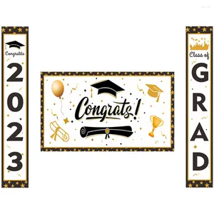 Party Decoration Graduation Season Banner Outdoor Sign Front Door Couplet The Porch Polyester Decorations