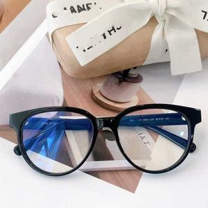 Kvinnors lyxdesigner Mormor Xiangs högkvalitativa platta runt stora ram 3394 Glasögon kan utrustas med myopia -linser