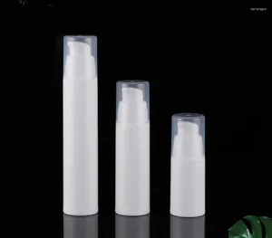 Förvaringsflaskor 30 ml vit luftlös vakuumpumpflaskelotion emulsion serum fuktighet fundament essens hudvård kosmetisk förpackning
