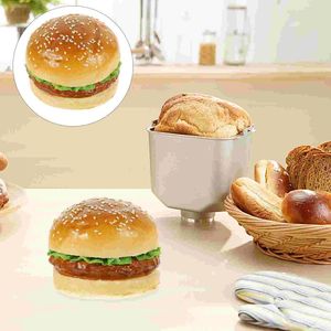 Decorazione per feste Sandwich simulato modello hamburger Decorazioni per torte per bambini Ornamento finto bistecca finta