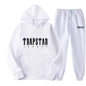 Tuta da uomo nera Trapstar con cappuccio tuta trapstar da corsa basket abbigliamento sportivo felpa con cappuccio da uomo felpe con cappuccio e pantaloni larghi tech uomo donna manica lunga luly