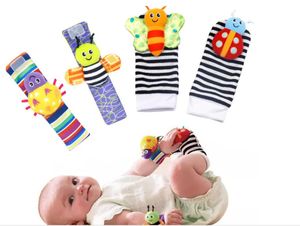 0~24 Months Baby Rattles Soft Plush Toys Foot Wrist Rattle Set Cartoon Newborn Development Educational Toys For Children