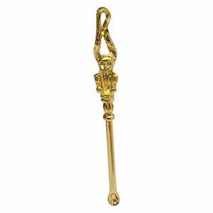 Latest Colorful Gold Silver Portable Monkey Style Smoking Herb Tobacco Straw Spoon Shovel Dabber Scoop Nails Snuff Snorter Sniffer Waterpipe Bong Cigarette Holder