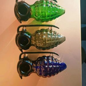 4" pink grenades glass smoking pipes beautiful unique cool glass water bong tobacco accessories dab rig art oil burner spoon gift