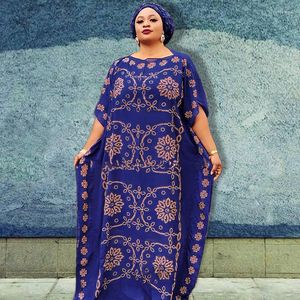 Ethnic Clothing Off Shoulder African Dashiki Dress Beading Bat Sleeve Bazin Rich Long Maxi Robe Gowns Women's Clothes Sexy Evening Party