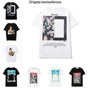 Tshirts Summer Mens Womens High Design Fashion Offs Tees Brands Tops Man SカジュアルシャツLuxurys Clothing Street Streets Sleeve White