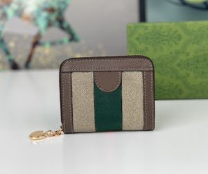 Womens designer plånböcker Luxurys Ophidia Cion Purse Classic Double Letter Zipper Card Holder Högkvalitativ kvinnlig mode Small Clutch Jackie1961 Väska med låda