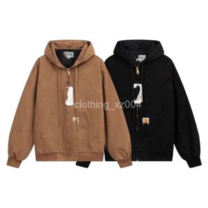Carharttlys Designer Overcoat Original Quality Luxurious Destroy Jacket Pure Cotton Washing Work Clothes Hooded Jacket Men's And Women's