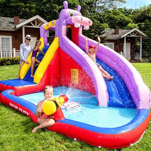 children's inflatable castle indoor and outdoor large park trampoline slide jumping family playground