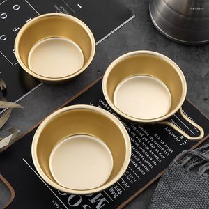 Bowls 1pcs Gold Color Aluminum Traditional Bowl Korean Rice Wine Cup Makgeolli Ramen Soup Kitchenware Set