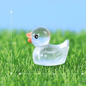 Garden Decorations 1 Set Fluorescent Duck 50pcs Blue Green Landscape Decor Light Red Miniature Figures Orange Ornament Purple Resin