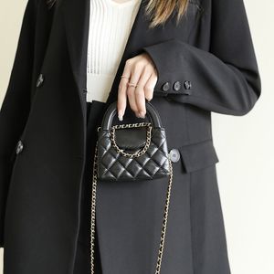 10A حقائب مصممة عالية الجودة حقيبة CrossBody 12.5 سم جلدية حقيقية حقيبة يد حقيبة يد حقيبة مع مربع C554