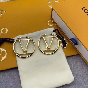 Topp Luxury Stud Big Gold Hoop Earring Girl Birthday Present grossist