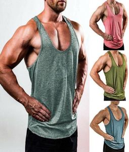 Yoga kläder casual skjorta herr gym väst racerback bodybuilding muskel stränger vanlig tank top fitness male144482325386816