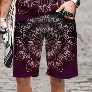 Herr shorts elastisk midja färgglada datura mönster baddräkt snabba torra män/kvinnor cool harajuku sommar avslappnad lös 3d tryckt man