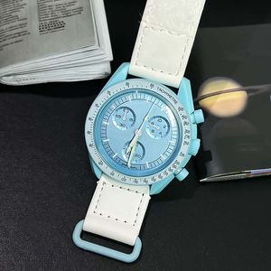 Moonswatch Classic Atmosphere格好良いBusinesスイスの爆発ハイエンドメンズウォッチ高級ファッションブラックダイヤルカレンダーメンズウォッチ