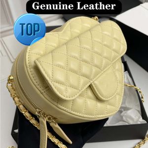 Gold Cross Body Bag designer handväska axelväskor lyxväska varumärken damer mini hjärtkärlek väska med sling c6