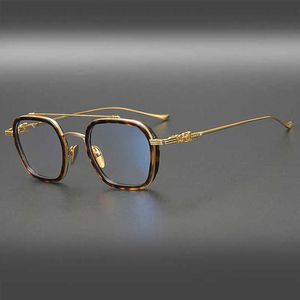 fashion Japanese hand-made plate concave shape small eyeglasses frame men women round shell color matching degree myopia