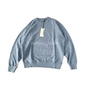 Carharttlys designer hoodie original kvalitet lyxig vintage fast tvätt liten etikett rund hals tröja gjord av gamla par långa ärm män och kvinnors slitage