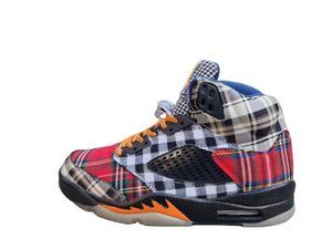 5 Plaid Big Kids Tinker Hatfield 5s Butach Butach Buty Mens Womens Kid Youth Sneakers Sports But Fashion