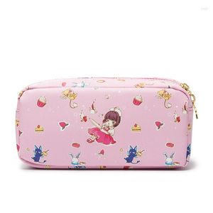 Bolsas de cosméticos Cardcaptor Sakura Kawaii Cartão de lápis Cartão da bolsa de papelaria da escola