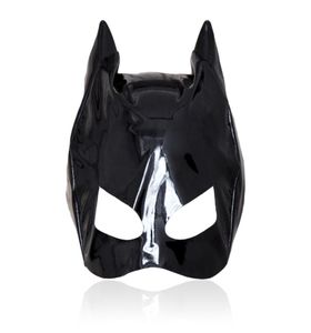 Massage Cosplay Adult Sexy Love Games Thin Patent Leather Mask Sexy Toys For Woman Fetish Mask Bondage Hood Erotic Sexy Products9607273