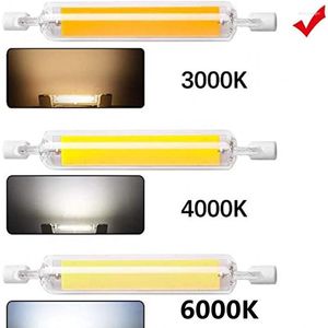 Lâmpada LED de Tubo de Tubo de Vidro R7S 15W 30W 50W 78mm 118mm Lâmpada AC 220V Substitua o ponto de halogênio 78 118