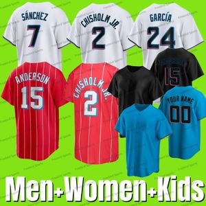 22 Sandy Alcantara Baseball Jersey 2ジャズチザムJr. City Connect Luis Arraez 44 Jesus Luzardo Avisail Garcia 64 Jerar Encarnacion Custom Men Chids