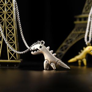 Hänge halsband stil år gåva smycken gotisk kedja rörlig gemensam dinosauri överdriven hängande kvinna halsband kvinnlig