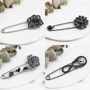 Broschen Vintage hochwertige Retro-Accessoires große Schnalle Nadel Seide Pin Mode Strass Brosche Pins Schmuck für Frauen Geschenk Croches