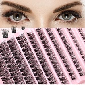 Natural Thick Segmented Eyelashes 8-16mm 140 Clusters Soft Light Handmade Reusable Grafted Lashes Extensions Beauty Supply Individual Eyelashes