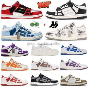 sapatos de moda esqueleto bones runner top low skel esqueleto de esqueletos homens homens preto couro branco tênis de luxo de luxo sapatos de renda original sapatos de estilista esportivo