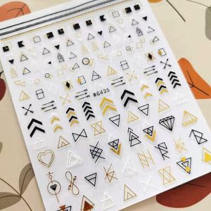 Nail Stickers Est WG435 Design 3D Art Sticker Template Back Kleber DIY Decal Dekorationswerkzeuge