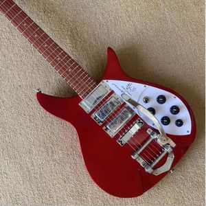 Ricken 325 E-Gitarre, Tremolo-System, Griffbrett aus Palisander, 6-saitige Gitarre, Farbe Metallic-Rot