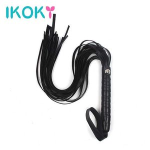 Sex Toy Massager Ikoky Fetish Spanking Paddel Bondage Flogger Games Flirt Whip Toys For Par Y Knout PU Leather SM Products