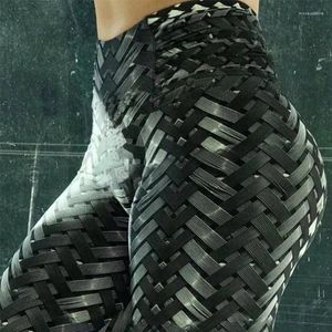 Yoga Outfits Weaving Printed Gym Leggings Femme Sport Fitness Women Pants Workout Scrunch Leggins Sports Running Tights Booty