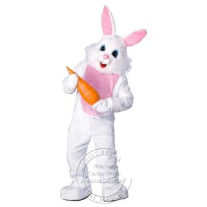 Costume della mascotte del coniglio bianco di Halloween coniglietto di Pasqua Costume fantasia personalizzata