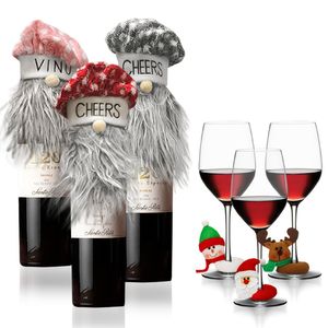 Explodindo copos de vinho de Natal abraçando Papai Noel boneco de neve rena decoração de janela de Natal presentes de Natal