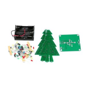 Decorazioni natalizie Albero elettronico fai-da-te 3 colori lampeggianti Kit di ornamenti luminosi per la decorazione di un anno domestico elettrico