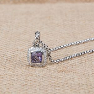 Chains JADE ANGEL Luxury Women's Pendant Necklace Inlaid Zircon Crystal Fashion Jewelry For Ladies Wedding Party Accessory - Purple