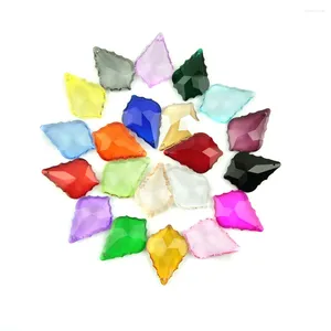 Lustre de cristal atacado 89mm 45 peças pingente multicolorido prisma para coletor de sol diy decoração de casamento para casa
