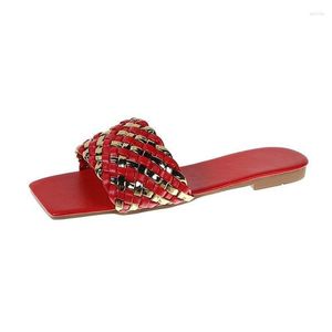 Hausschuhe Frauen Damen Garten Maultiere 2023 Sommer Dame Hochzeit Schuhe Wohnungen Rutschen Party Sandalen Kühlen Bling Zapatos De Mujer DragsSlippers