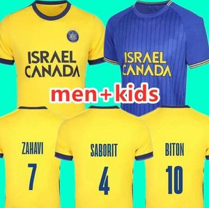 23 24 MacCabi Tel Aviv MENS 축구 유니폼 Saborit Zahavi Biton Cohen Milson Glazer Peretz Jovanovic Home Away 축구 셔츠 짧은 슬리브 유니폼