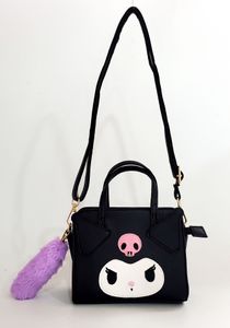 Anime japonês série de moda bonito cinnamoroll lado mochila diagonal dos desenhos animados bolsa de ombro mão dupla finalidade saco de maquiagem