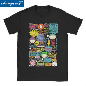 メンズTシャツ男性用サウスパーク要素Tシャツ漫画アニメレジャーTシャツラウンドカラーTシャツコットンギフト服230404