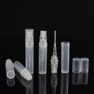 3ml Atomizer Empty Clear Plastic Bottle Spray Refillable Fragrance Perfume Scent Sample Bottle for Travel Party Makeup All-match