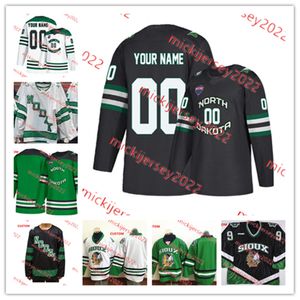 Tyler Kleven Dane Montgomery North Dakota Hockey Jersey Louis Jamernik V Dylan James Drew DeRidder Jackson Blake Zane McIntyre North Dakota Fighting Hawks Jerseys