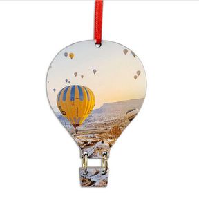 10 шт. детали сумки сублимация DIY двухсторонний белый пустой МДФ воздушный шар Рождественский кулон