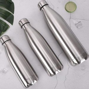 Water Bottles 500/750/1000ml Portable Outdoor Bottle Food Grade Stainless Steel Single Wall Leakproof Vacuum Cup Cold