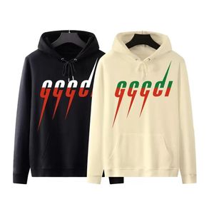 Mens Hoodies 100% Cotton Men Fashion Sweatshirt Letter Print Pullovers 2023 Autumn Winter Hoodie Street Ytterkläder Casual Tops